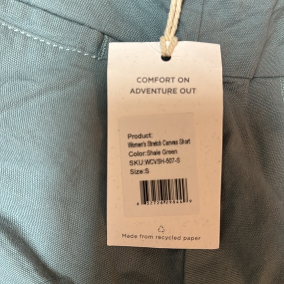 Free Fly stretch canvas shorts in shale green - Picture 3 of 4